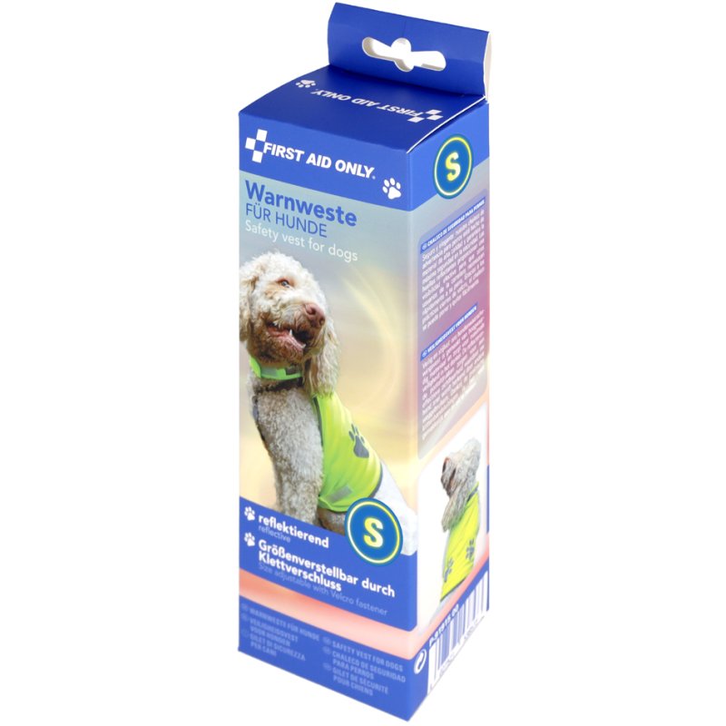 FIRST AID ONLY veiligheidsvest voor honden met pootafdrukken, geel, maat M